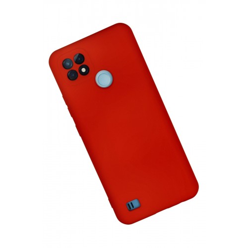 Newface Realme C21 Kılıf Nano içi Kadife Silikon - Kırmızı Newface Realme C21 Kılıf Nano içi Kadife Silikon - Kırmızı
