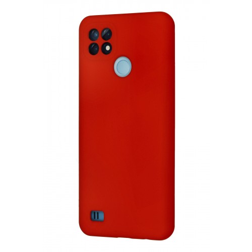 Newface Realme C21 Kılıf Nano içi Kadife Silikon - Kırmızı Newface Realme C21 Kılıf Nano içi Kadife Silikon - Kırmızı
