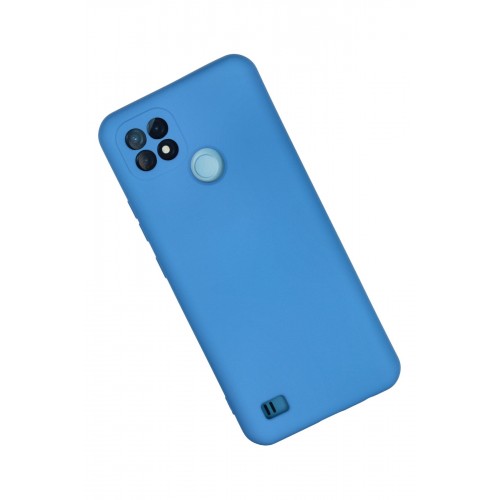 Newface Realme C21 Kılıf Nano içi Kadife Silikon - Mavi Newface Realme C21 Kılıf Nano içi Kadife Silikon - Mavi