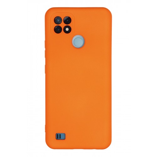 Newface Realme C21 Kılıf Nano içi Kadife Silikon - Turuncu Newface Realme C21 Kılıf Nano içi Kadife Silikon - Turuncu