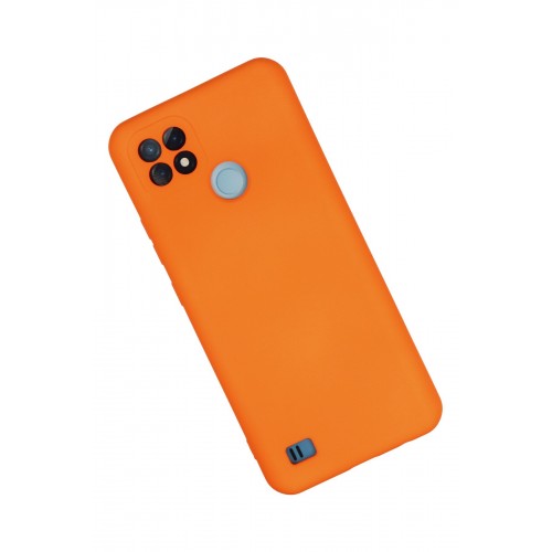 Newface Realme C21 Kılıf Nano içi Kadife Silikon - Turuncu Newface Realme C21 Kılıf Nano içi Kadife Silikon - Turuncu