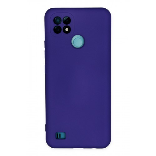 Newface Realme C21 Kılıf Nano içi Kadife Silikon - Mor Newface Realme C21 Kılıf Nano içi Kadife Silikon - Mor