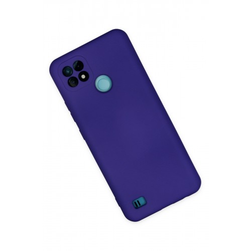 Newface Realme C21 Kılıf Nano içi Kadife Silikon - Mor Newface Realme C21 Kılıf Nano içi Kadife Silikon - Mor