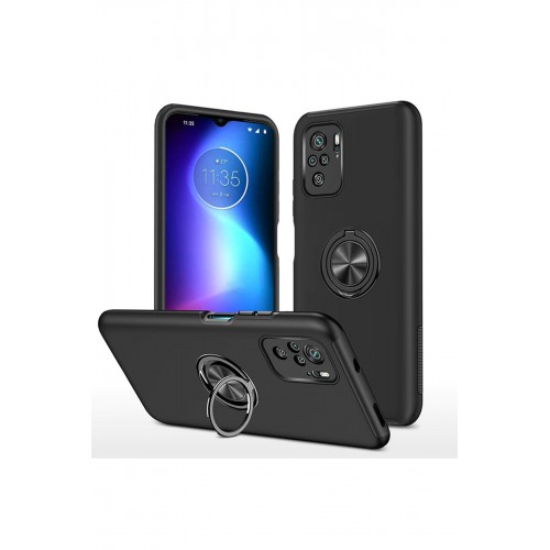Newface Xiaomi Poco F3 Kılıf Elit Yüzüklü Kapak - Siyah Newface Xiaomi Poco F3 Kılıf Elit Yüzüklü Kapak - Siyah