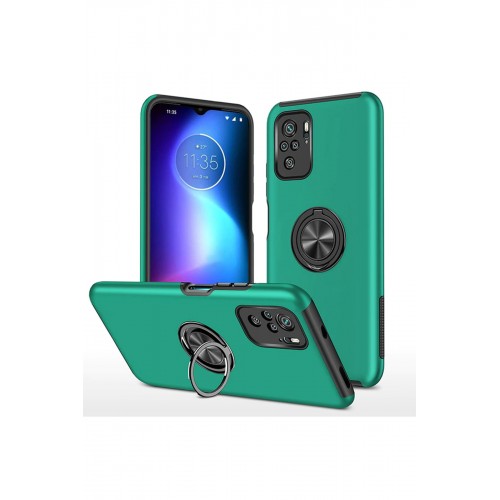 Newface Xiaomi Poco F3 Kılıf Elit Yüzüklü Kapak - Yeşil Newface Xiaomi Poco F3 Kılıf Elit Yüzüklü Kapak - Yeşil
