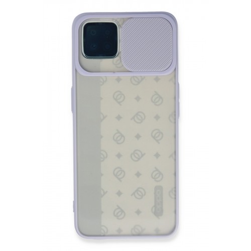 Newface Oppo Reno 4 Lite Kılıf Palm Buzlu Kamera Sürgülü Silikon - Lila Newface Oppo Reno 4 Lite Kılıf Palm Buzlu Kamera Sürgülü Silikon - Lila