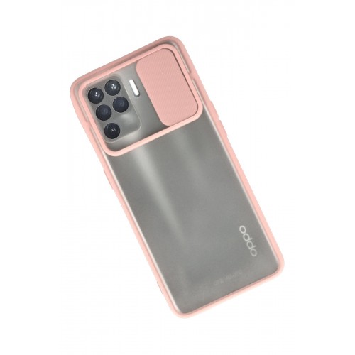 Newface Oppo Reno 5 Lite Kılıf Palm Buzlu Kamera Sürgülü Silikon - Pembe Newface Oppo Reno 5 Lite Kılıf Palm Buzlu Kamera Sürgülü Silikon - Pembe