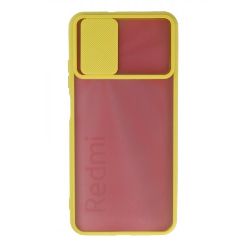 Newface Xiaomi Redmi Note 9 4G Kılıf Palm Buzlu Kamera Sürgülü Silikon - Sarı Newface Xiaomi Redmi Note 9 4G Kılıf Palm Buzlu Kamera Sürgülü Silikon - Sarı