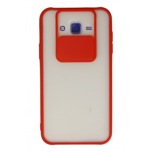 Newface Samsung Galaxy J7 Kılıf Palm Buzlu Kamera Sürgülü Silikon - Kırmızı Newface Samsung Galaxy J7 Kılıf Palm Buzlu Kamera Sürgülü Silikon - Kırmızı