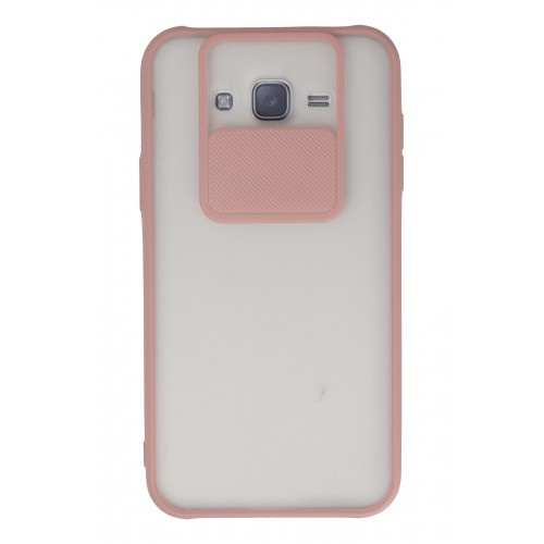 Newface Samsung Galaxy J7 Kılıf Palm Buzlu Kamera Sürgülü Silikon - Pembe Newface Samsung Galaxy J7 Kılıf Palm Buzlu Kamera Sürgülü Silikon - Pembe