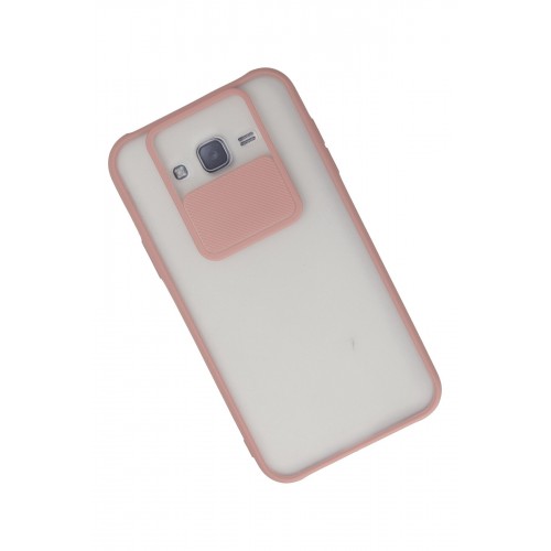 Newface Samsung Galaxy J7 Kılıf Palm Buzlu Kamera Sürgülü Silikon - Pembe Newface Samsung Galaxy J7 Kılıf Palm Buzlu Kamera Sürgülü Silikon - Pembe