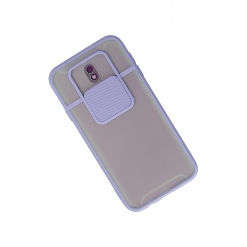 Newface Samsung Galaxy J7 Pro / J730 Kılıf Palm Buzlu Kamera Sürgülü Silikon - Lila Newface Samsung Galaxy J7 Pro / J730 Kılıf Palm Buzlu Kamera Sürgülü Silikon - Lila