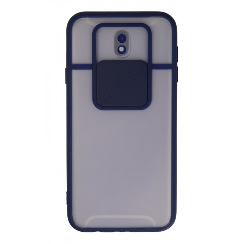 Newface Samsung Galaxy J7 Pro / J730 Kılıf Palm Buzlu Kamera Sürgülü Silikon - Lacivert Newface Samsung Galaxy J7 Pro / J730 Kılıf Palm Buzlu Kamera Sürgülü Silikon - Lacivert