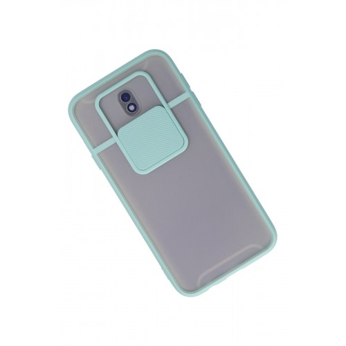 Newface Samsung Galaxy J7 Pro / J730 Kılıf Palm Buzlu Kamera Sürgülü Silikon - Turkuaz Newface Samsung Galaxy J7 Pro / J730 Kılıf Palm Buzlu Kamera Sürgülü Silikon - Turkuaz