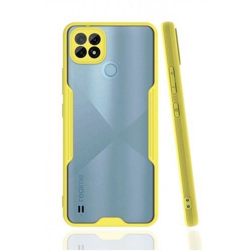 Newface Realme C21 Kılıf Platin Silikon - Sarı Newface Realme C21 Kılıf Platin Silikon - Sarı