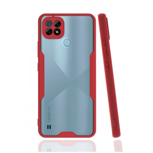 Newface Realme C21 Kılıf Platin Silikon - Kırmızı Newface Realme C21 Kılıf Platin Silikon - Kırmızı