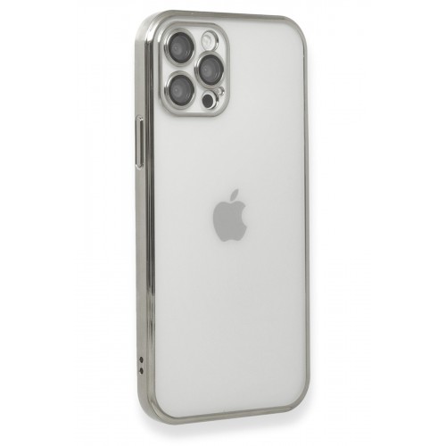 Newface iPhone 12 Pro Max Kılıf Razer Lensli Silikon - Gümüş Newface iPhone 12 Pro Max Kılıf Razer Lensli Silikon - Gümüş