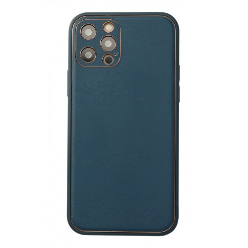 Newface iPhone 12 Pro Max Kılıf Coco Deri Silikon Kapak - Mavi Newface iPhone 12 Pro Max Kılıf Coco Deri Silikon Kapak - Mavi
