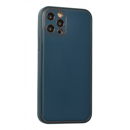 Newface iPhone 12 Pro Max Kılıf Coco Deri Silikon Kapak - Mavi Newface iPhone 12 Pro Max Kılıf Coco Deri Silikon Kapak - Mavi