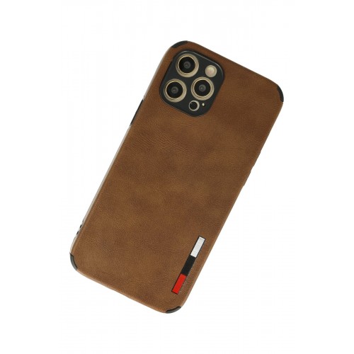 Newface iPhone 12 Pro Kılıf Loop Deri Silikon - Kahverengi Newface iPhone 12 Pro Kılıf Loop Deri Silikon - Kahverengi