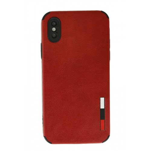 Newface iPhone X Kılıf Loop Deri Silikon - Kırmızı Newface iPhone X Kılıf Loop Deri Silikon - Kırmızı