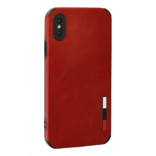 Newface iPhone X Kılıf Loop Deri Silikon - Kırmızı Newface iPhone X Kılıf Loop Deri Silikon - Kırmızı