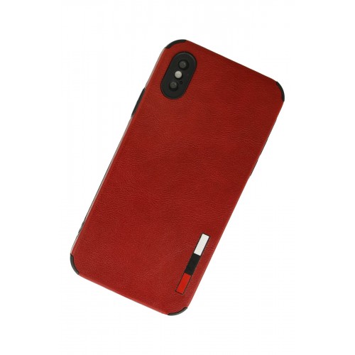 Newface iPhone XS Kılıf Loop Deri Silikon - Kırmızı Newface iPhone XS Kılıf Loop Deri Silikon - Kırmızı