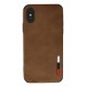 Newface iPhone XS Kılıf Loop Deri Silikon - Kahverengi Newface iPhone XS Kılıf Loop Deri Silikon - Kahverengi