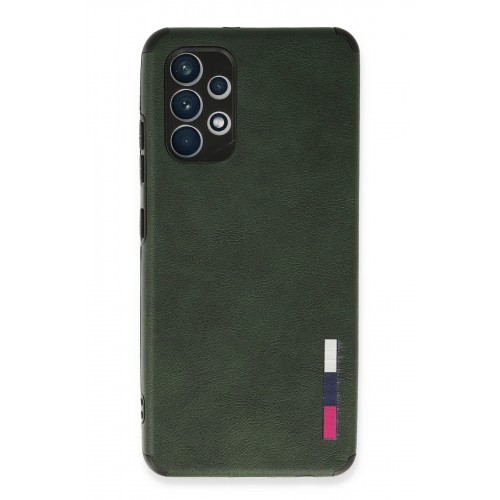 Newface Samsung Galaxy A32 Kılıf Loop Deri Silikon - Yeşil
