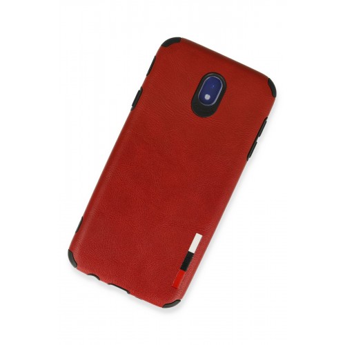 Newface Samsung Galaxy J7 Pro / J730 Kılıf Loop Deri Silikon - Kırmızı Newface Samsung Galaxy J7 Pro / J730 Kılıf Loop Deri Silikon - Kırmızı