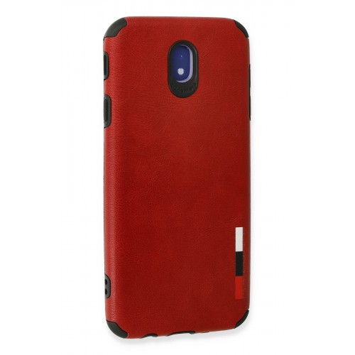 Newface Samsung Galaxy J7 Pro / J730 Kılıf Loop Deri Silikon - Kırmızı Newface Samsung Galaxy J7 Pro / J730 Kılıf Loop Deri Silikon - Kırmızı