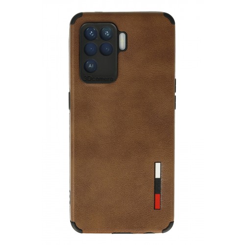 Newface Oppo Reno 5 Lite Kılıf Loop Deri Silikon - Kahverengi Newface Oppo Reno 5 Lite Kılıf Loop Deri Silikon - Kahverengi