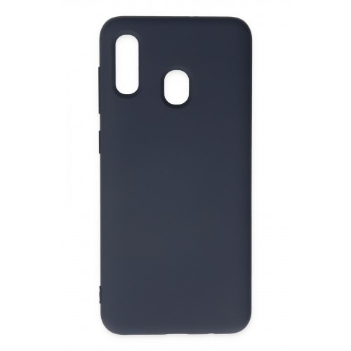 Newface Samsung Galaxy A20 Kılıf Nano içi Kadife Silikon - Lacivert Newface Samsung Galaxy A20 Kılıf Nano içi Kadife Silikon - Lacivert