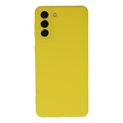 Newface Samsung Galaxy S21 Plus Kılıf Nano içi Kadife Silikon - Sarı Newface Samsung Galaxy S21 Plus Kılıf Nano içi Kadife Silikon - Sarı
