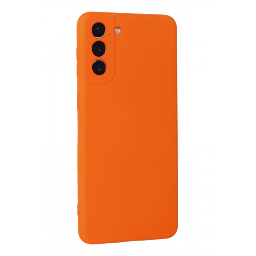 Newface Samsung Galaxy S21 Plus Kılıf Nano içi Kadife Silikon - Turuncu Newface Samsung Galaxy S21 Plus Kılıf Nano içi Kadife Silikon - Turuncu