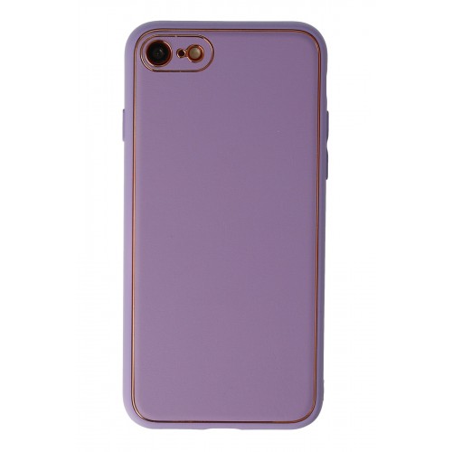 Newface iPhone SE 2020 Kılıf Coco Deri Silikon Kapak - Lila Newface iPhone SE 2020 Kılıf Coco Deri Silikon Kapak - Lila