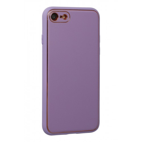 Newface iPhone SE 2020 Kılıf Coco Deri Silikon Kapak - Lila Newface iPhone SE 2020 Kılıf Coco Deri Silikon Kapak - Lila