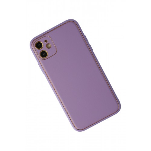 Newface iPhone 12 Kılıf Coco Deri Silikon Kapak - Lila Newface iPhone 12 Kılıf Coco Deri Silikon Kapak - Lila