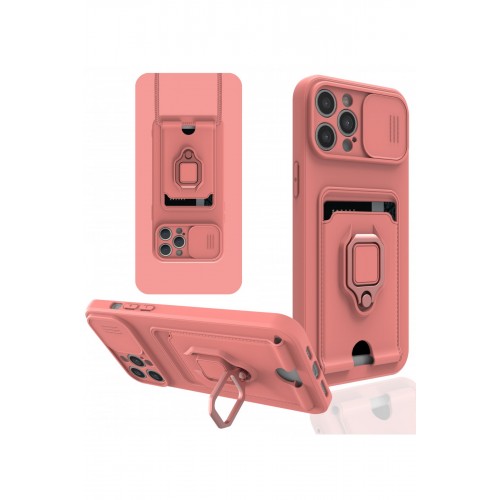Newface iPhone 12 Pro Kılıf Zuma Kartvizitli Yüzüklü Silikon - Pembe Newface iPhone 12 Pro Kılıf Zuma Kartvizitli Yüzüklü Silikon - Pembe