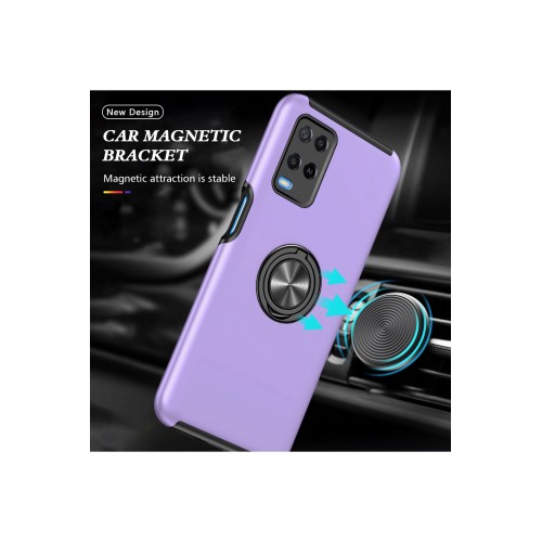 Newface Oppo A54 4G Kılıf Elit Yüzüklü Kapak - Mor Newface Oppo A54 4G Kılıf Elit Yüzüklü Kapak - Mor