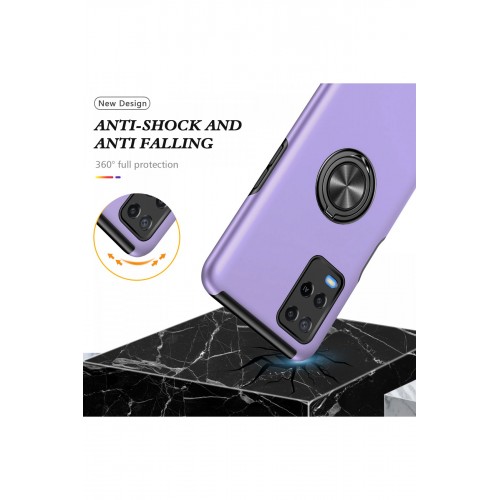 Newface Oppo A54 4G Kılıf Elit Yüzüklü Kapak - Mor Newface Oppo A54 4G Kılıf Elit Yüzüklü Kapak - Mor