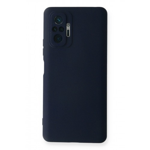 Newface Xiaomi Redmi Note 10 Pro Kılıf Nano içi Kadife  Silikon - Lacivert