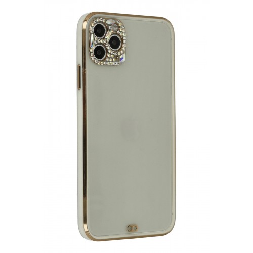 Newface iPhone 11 Pro Kılıf Liva Taşlı Silikon - Beyaz Newface iPhone 11 Pro Kılıf Liva Taşlı Silikon - Beyaz