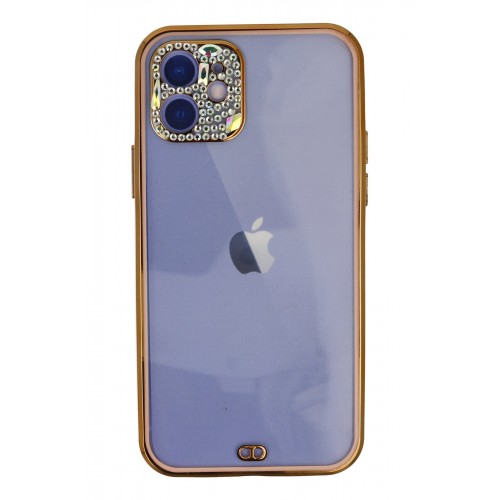 Newface iPhone 12 Kılıf Liva Taşlı Silikon - Pembe Newface iPhone 12 Kılıf Liva Taşlı Silikon - Pembe