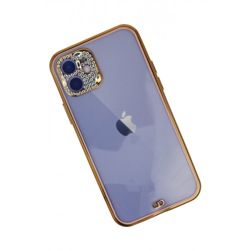 Newface iPhone 12 Kılıf Liva Taşlı Silikon - Pembe Newface iPhone 12 Kılıf Liva Taşlı Silikon - Pembe