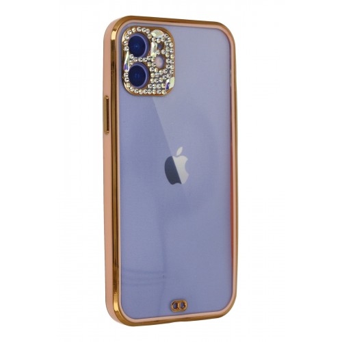 Newface iPhone 12 Kılıf Liva Taşlı Silikon - Pembe Newface iPhone 12 Kılıf Liva Taşlı Silikon - Pembe