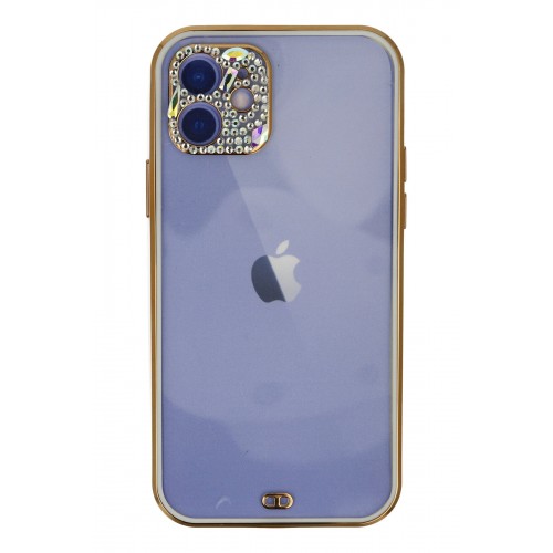 Newface iPhone 12 Kılıf Liva Taşlı Silikon - Beyaz Newface iPhone 12 Kılıf Liva Taşlı Silikon - Beyaz