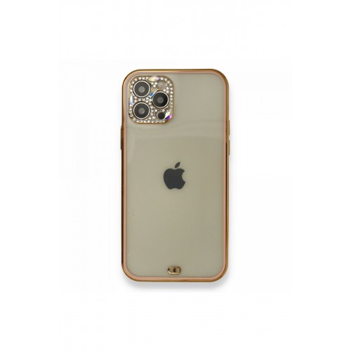 Newface iPhone 12 Pro Kılıf Liva Taşlı Silikon - Pembe Newface iPhone 12 Pro Kılıf Liva Taşlı Silikon - Pembe