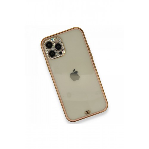 Newface iPhone 12 Pro Kılıf Liva Taşlı Silikon - Pembe Newface iPhone 12 Pro Kılıf Liva Taşlı Silikon - Pembe
