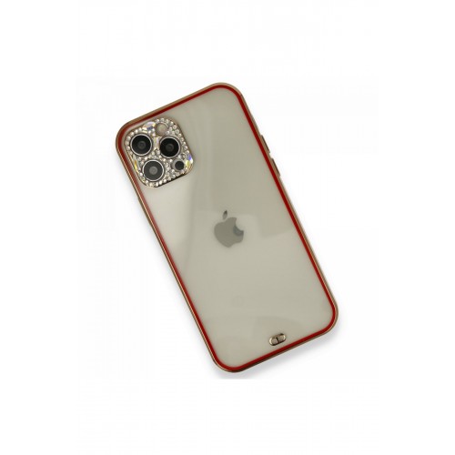 Newface iPhone 12 Pro Kılıf Liva Taşlı Silikon - Kırmızı Newface iPhone 12 Pro Kılıf Liva Taşlı Silikon - Kırmızı